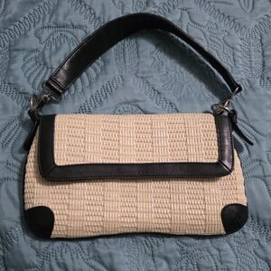Kate LANDRY Elegant Black and Cream Women's Handbag